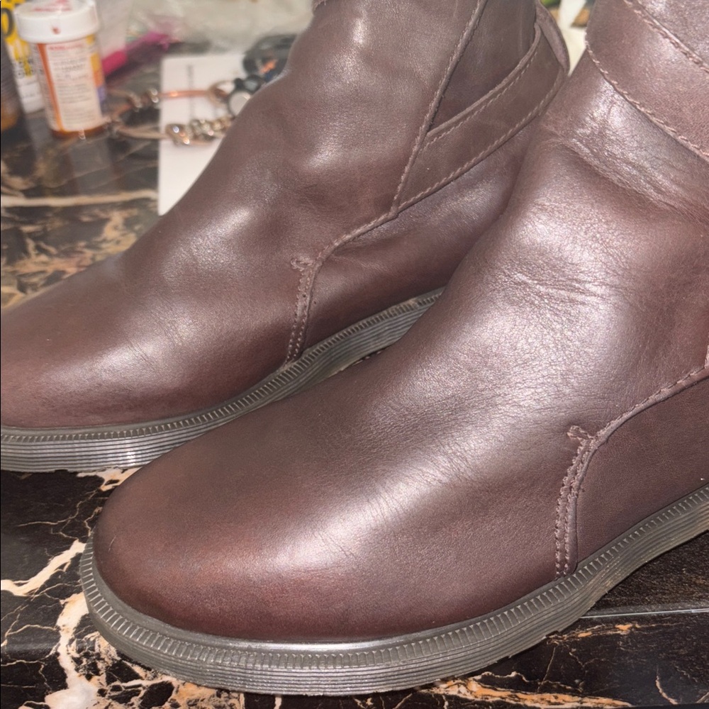 Dr. Martens Teresa Brown Leather Buckle Ankle Boots - Picture 6 of 6
